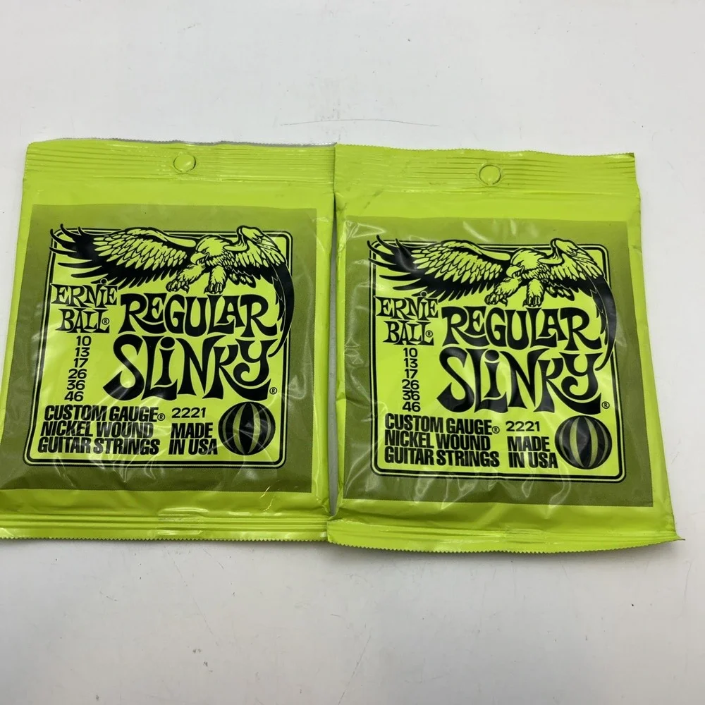 Two Packs Ernie Ball 2221 electric guitar strings, Regular Slinky .010-.046